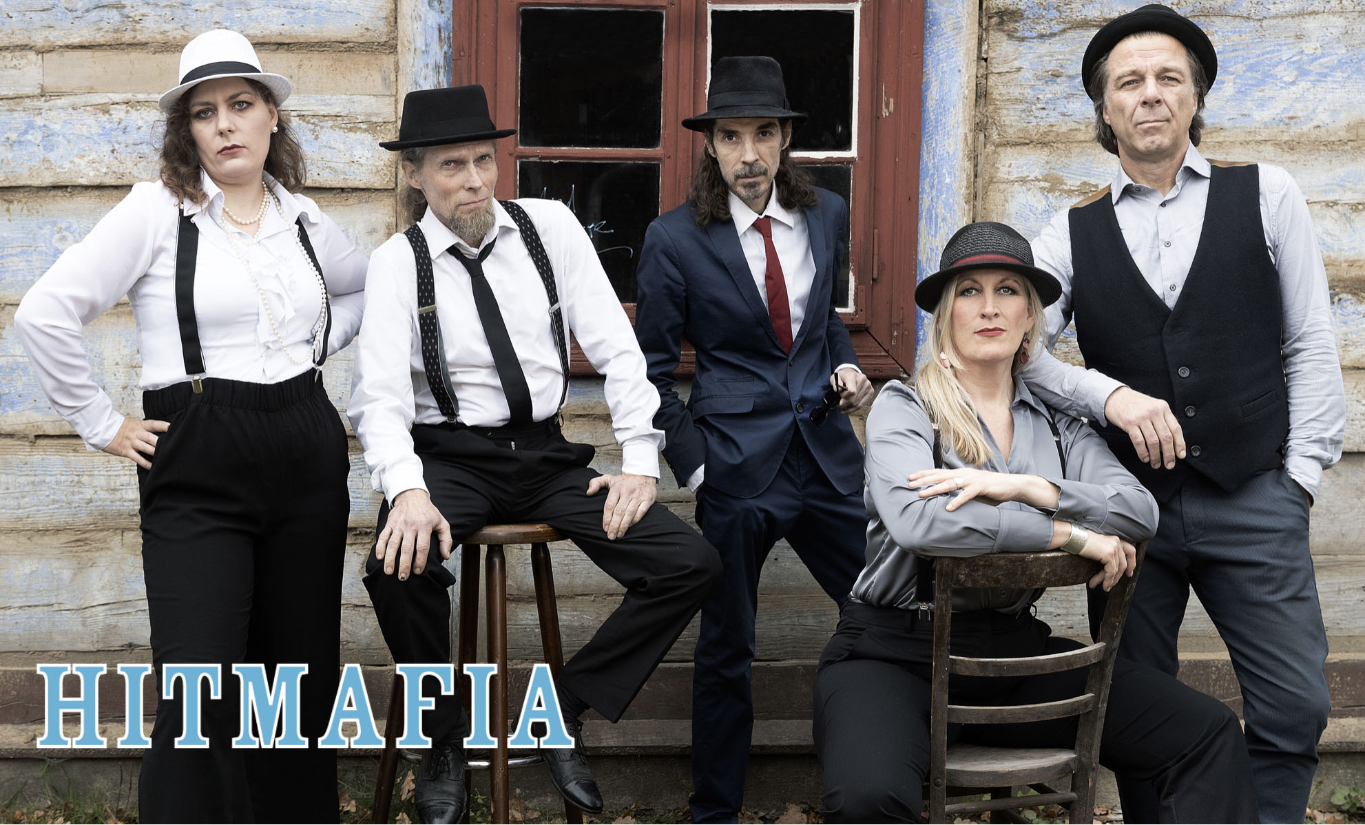 Die fünf HitMafiosi in stilvoller Pose