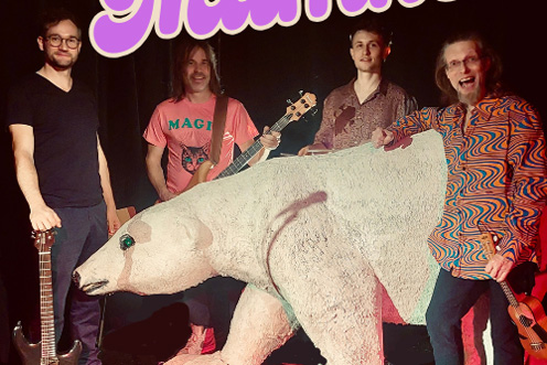 Hit Muffins - Bandfoto mit Eisbär
